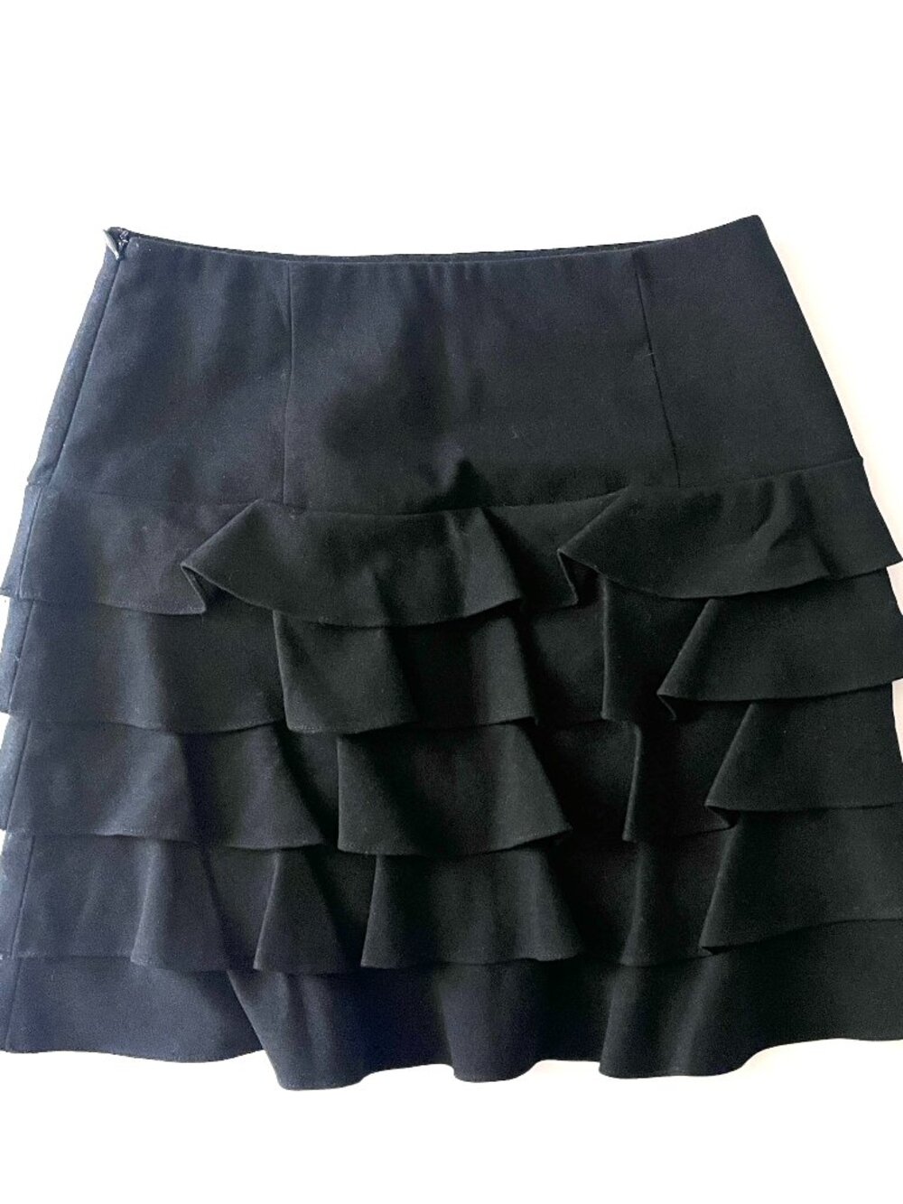 INC international concepts ruffle black skirt size 2
